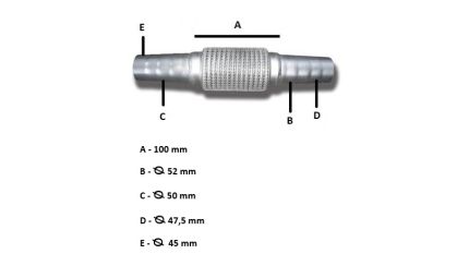 Flexibel uitlaatdeel