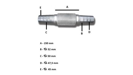 Flexibel uitlaatdeel